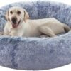 36 inches Donut Dog Bed for Large Dogs - Calming Fluffy Round Pet Bed with Removable & Washable Cover,Fits up to 80 lbs Pets