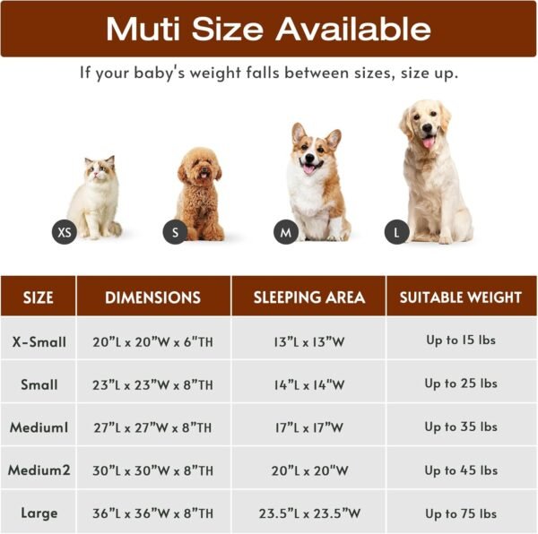 Dog & Cat Bed, Calming Anti-Anxiety Pet Bed for Small Dogs, Fluffy Donut Cushion for Small and Medium Pets