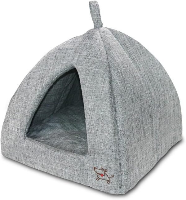 Dog House Bed Crate Mat Tent Indoor Round Soft Plush for Small, Medium, and Large Breeds