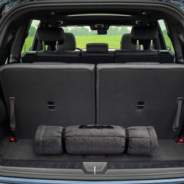 Rollup Outdoor Dog Bed,Camping Travel Dog Bed Mats for Medium Large Dogs, Portable, Foldable, Machine Washable Pet Accessories for Maximum Convenience 36”*23” Grey