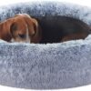 36 inches Donut Dog Bed for Large Dogs - Calming Fluffy Round Pet Bed with Removable & Washable Cover,Fits up to 80 lbs Pets