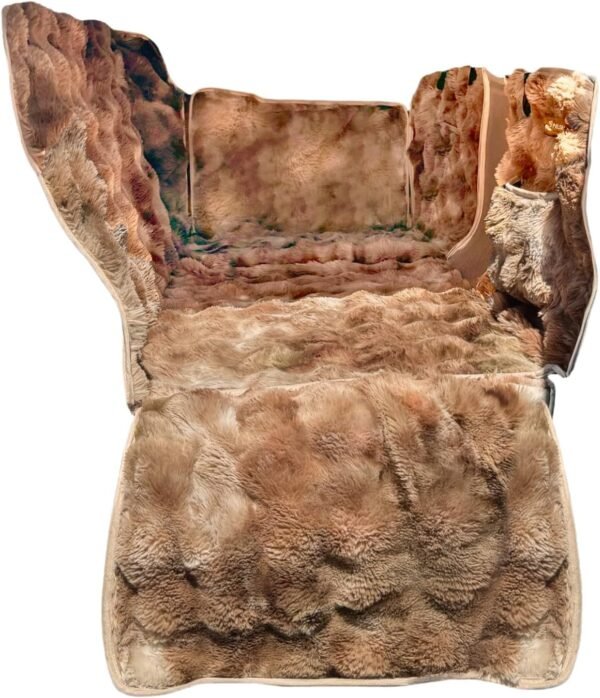 Luxurious Full Backseat Protector for Dogs with Calming Blanket - Waterproof Pet Hammock Machine Washable