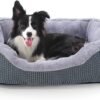Medium Dog Beds for Medium Dogs Washable, Rectangle Dog Bed Medium Size Dog, Orthopedic Dog Bed, Warming Soft Calming Sleeping Puppy Bed Durable Pet Bed with Anti-Slip Bottom