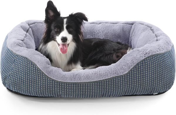 Medium Dog Beds for Medium Dogs Washable, Rectangle Dog Bed Medium Size Dog, Orthopedic Dog Bed, Warming Soft Calming Sleeping Puppy Bed Durable Pet Bed with Anti-Slip Bottom
