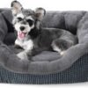 Medium Dog Beds for Medium Dogs Washable, Rectangle Dog Bed Medium Size Dog, Orthopedic Dog Bed, Warming Soft Calming Sleeping Puppy Bed Durable Pet Bed with Anti-Slip Bottom