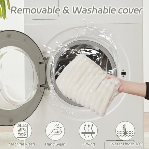 Dog Stairs for Small Dogs & Cats 15.7" H, High Density Foam Dog Steps Ramp for Couch Sofa and Chair, Pet Stairs with Non-Slip Bottom and Remove Washable Cover