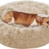 Dog & Cat Bed, Calming Anti-Anxiety Pet Bed for Small Dogs, Fluffy Donut Cushion for Small and Medium Pets