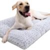 Washable Dog Bed Deluxe Plush Dog Crate Beds Comfy Kennel Pad Anti-Slip Pet Sleeping Mat for Large, Jumbo, Medium, Small Dogs Breeds