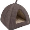 Dog House Bed Crate Mat Tent Indoor Round Soft Plush for Small, Medium, and Large Breeds