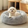 Dog & Cat Bed, Calming Anti-Anxiety Pet Bed for Small Dogs, Fluffy Donut Cushion for Small and Medium Pets