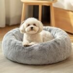 71daGbHaRNL._AC_SL1500 Dog & Cat Bed, Calming Anti-Anxiety Pet Bed for Small Dogs, Fluffy Donut Cushion for Small and Medium Pets