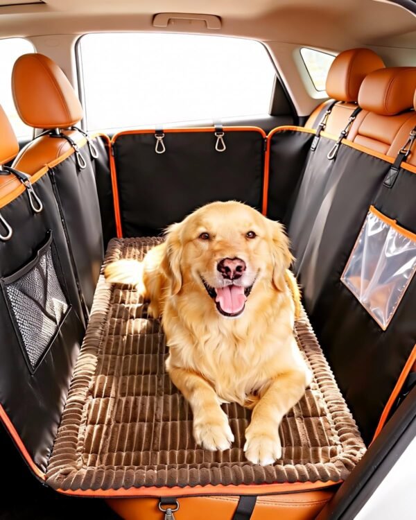 Dog Bed for Car Back Seat, Travel Dog Bed Non-Slip Backseat Pet Car Bed Mat Lightweight & Easy Use and Store for SUVs, Trucks & Sedans