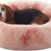 36 inches Donut Dog Bed for Large Dogs - Calming Fluffy Round Pet Bed with Removable & Washable Cover,Fits up to 80 lbs Pets