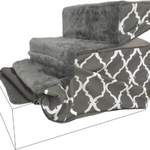 Non-Slip Foam Dog Stair & Pet Ramp, Balanced Indoor Step Support - Foldable Stair Cover