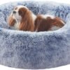 36 inches Donut Dog Bed for Large Dogs - Calming Fluffy Round Pet Bed with Removable & Washable Cover,Fits up to 80 lbs Pets
