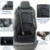 Dog Car Seat for Small Medium Dogs, Dog Booster Seat with Extendable Backrest, Pet Portable Car Seats up to 30 lbs, Washable Travel Bed with Storage Pockets and 2 Safety Leashes, Black