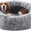 36 inches Donut Dog Bed for Large Dogs - Calming Fluffy Round Pet Bed with Removable & Washable Cover,Fits up to 80 lbs Pets