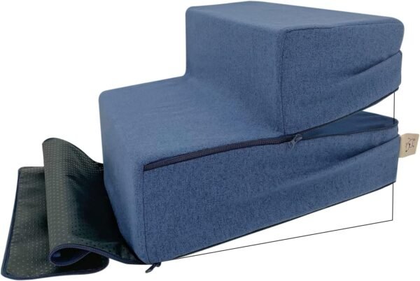 Non-Slip Foam Dog Stair & Pet Ramp, Balanced Indoor Step Support - Foldable Stair Cover