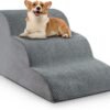 Dog Stairs for Small Dogs, 3-Step Dog Stairs for High Beds and Couch, Pet Steps for Small Dogs and Cats，Non-Slip Stable Indoor Dog Steps