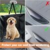 Dog Car Seat Cover with Mesh Window, 100% Waterproof Pet Seat Cover for Back Seat, Scratchproof Dog Hammock for Cars, Trucks, SUVs, Jeeps