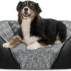 Large Dog Bed for Large Medium Small Dogs, Rectangle Washable Orthopedic Dog Bed, Soft Calming Sleeping Puppy Bed Durable Pet Cuddler with Anti-Slip Bottom