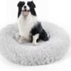 Dog Bed, Cat Calming Bed, Faux Fur Pillow Pet Donut Cuddler Round Plush Bed for Large Medium Small Dogs and Cats