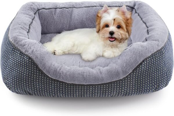 Medium Dog Beds for Medium Dogs Washable, Rectangle Dog Bed Medium Size Dog, Orthopedic Dog Bed, Warming Soft Calming Sleeping Puppy Bed Durable Pet Bed with Anti-Slip Bottom