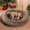 Calming Dog Bed for Extra Large Dogs XL, Anti Anxiety Pet Beds with Supportive Foam, Removable Washable Oval Pets Couch, Fluffy Cuddle Bolster Couch