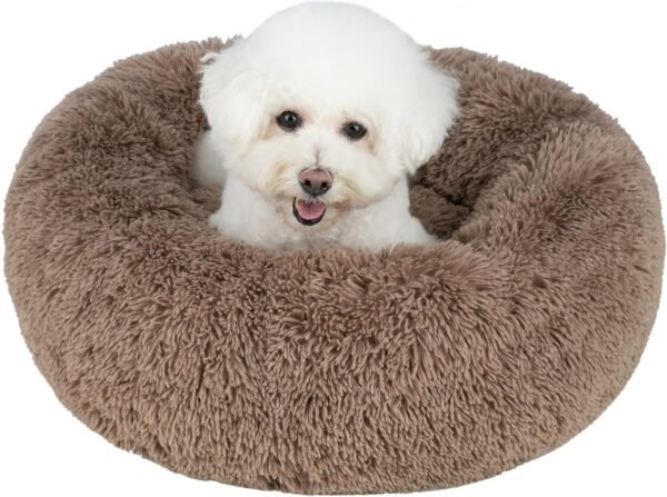 Dog House Bed Crate Mat Tent Indoor Round Soft Plush for Small, Medium, and Large Breeds