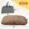 Foldable Travel Dog Bed, Outdoor Camping Dog Bag Bed Pet Pad with Carry Handles, Waterproof Pet Mattress Mat for Small, Medium, and Large Dogs Cats (Gray, 44x32x5 in)