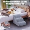 Dog Stairs for Small Dogs, 3-Step Dog Stairs for High Beds and Couch, Pet Steps for Small Dogs and Cats，Non-Slip Stable Indoor Dog Steps
