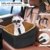 Dog Car Seat for Small Medium Dogs,Detachable Washable Dog Booster Seat Under 30lbs, Pet Car Seat Travel Bed with Storage Pockets and Dog Safety Belt