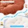 4 Pcs 20 Inch Round Dog & Cat Bed, Soft Bed Pet Crate Pads for Dogs Fluffy Warm Washable Pillow Cushion for Small and Medium Pets Cats (Brown, Blue, White, Beige)