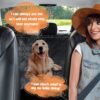 Dog Car Seat Cover with Mesh Window, 100% Waterproof Pet Seat Cover for Back Seat, Scratchproof Dog Hammock for Cars, Trucks, SUVs, Jeeps