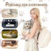 Dog Bed, Portable Couch Sofa, Converts to Backpack for Home, Camping & Travel, Washable Cover & Foldable Soft Memory Foam for Extra Small & Small Dogs, Indoor & Outdoor Use