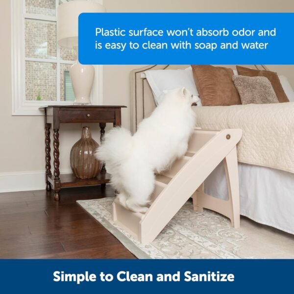 CozyUp Folding Dog Stairs, Portable Indoor/Outdoor Pet Steps for Bed, Couch & Car