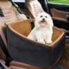 Dog Car Seat for Small Medium Dogs,Detachable Washable Dog Booster Seat Under 30lbs, Pet Car Seat Travel Bed with Storage Pockets and Dog Safety Belt