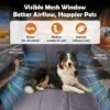 Large Dog Car Seat for Back Seat,Waterproof Back Seat Extender for Dogs with Hard Bottom,Half Back Seat Pet Cover for SUVs/Trucks,Foldable Pet Car Seat with Non-Slip Bottom