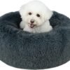 Dog House Bed Crate Mat Tent Indoor Round Soft Plush for Small, Medium, and Large Breeds