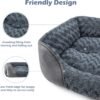 Large Dog Bed for Large Medium Small Dogs, Rectangle Washable Orthopedic Dog Bed, Soft Calming Sleeping Puppy Bed Durable Pet Cuddler with Anti-Slip Bottom