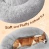 Dog & Cat Bed, Calming Anti-Anxiety Pet Bed for Small Dogs, Fluffy Donut Cushion for Small and Medium Pets