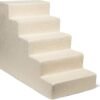 Dog Stairs & Steps - Foam Steps for Small Dogs & Cats, Non-Slip Indoor Balanced Pet Step Support, Dog Ramp, No Assembly, Ash Gray Linen, 2-Step (12-inch Height)