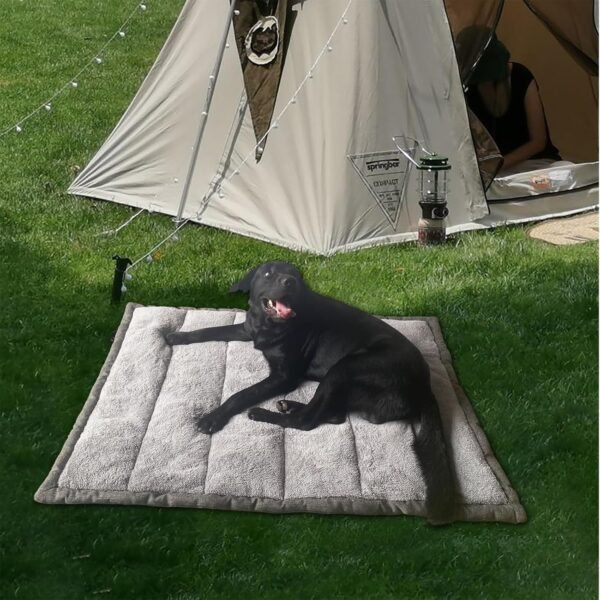 Rollup Outdoor Dog Bed,Camping Travel Dog Bed Mats for Medium Large Dogs, Portable, Foldable, Machine Washable Pet Accessories for Maximum Convenience 36”*23” Grey