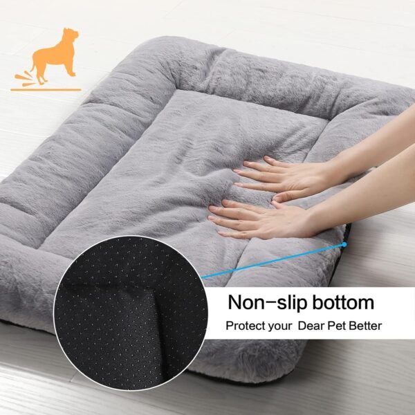 Dog Beds Crate Pad for Medium/Large Dogs Fit Metal,Ultra Soft, Washable & Anti-Slip Kennel Pad for Dogs Cozy Sleeping Mat