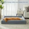 Dog Bed, Washable Dog Couch with Removable Waterproof Cover, Orthopedic Large Pet Sofa Bed with Bolster Sides for Sleeping