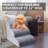 Dog Stairs for Small Dogs, 3-Step Dog Stairs for High Beds and Couch, Pet Steps for Small Dogs and Cats，Non-Slip Stable Indoor Dog Steps