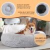 Dog & Cat Bed, Calming Anti-Anxiety Pet Bed for Small Dogs, Fluffy Donut Cushion for Small and Medium Pets