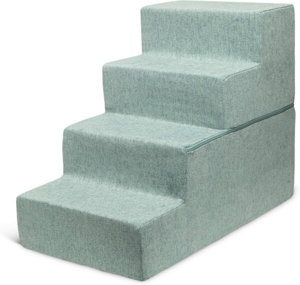 Non-Slip Foam Dog Stair & Pet Ramp, Balanced Indoor Step Support - Foldable Stair Cover