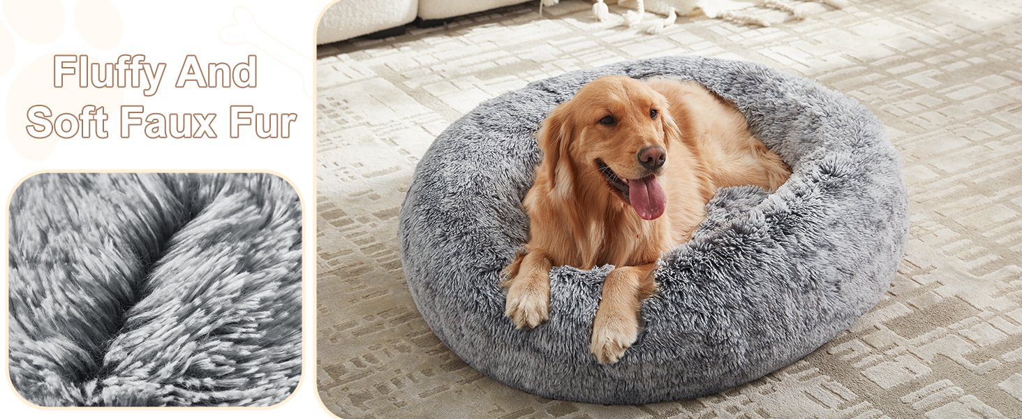 fluffy dog bed