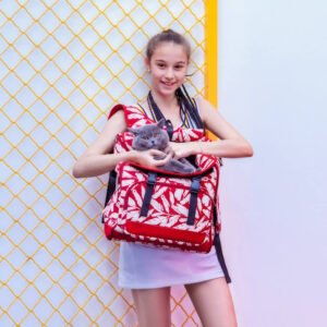FUNNYFUZZYTrendyHawaiianPrintPortableandComfortablePetTravelCatBackpack-10 Trendy Hawaiian Print Portable and Comfortable Pet Travel Cat Backpack